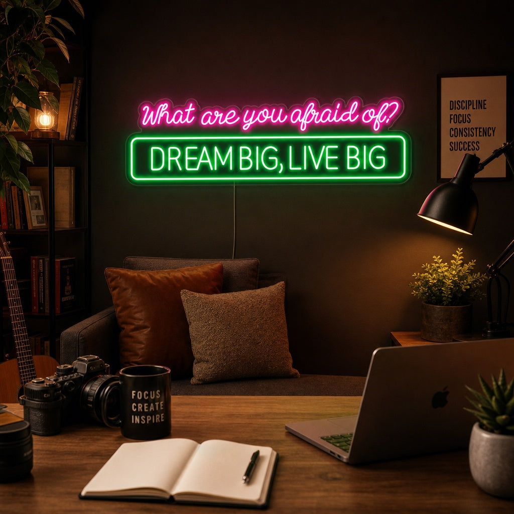 "What Are You Afraid Of" Neon Verlichting