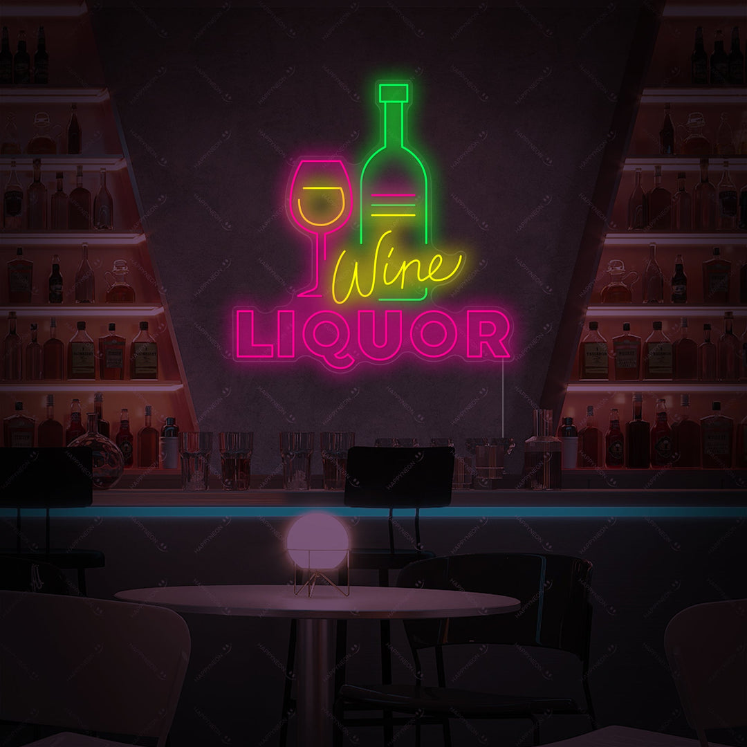 "Wine Liquor" Neonbord