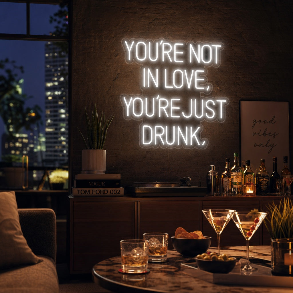 "You Are Not In Love You Just Drunk" Neon Verlichting