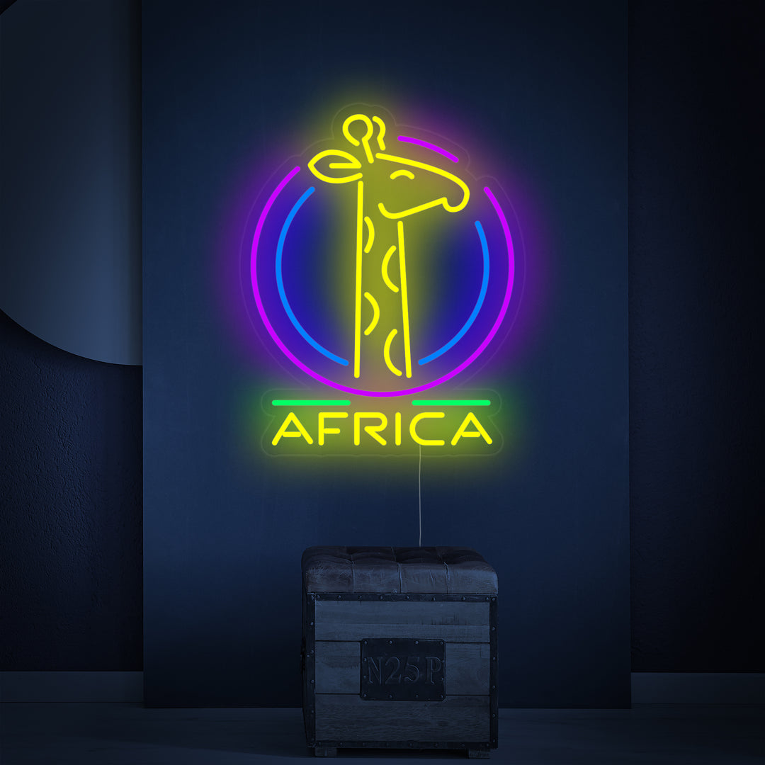 "Afrikaanse Giraffe" Neon Verlichting