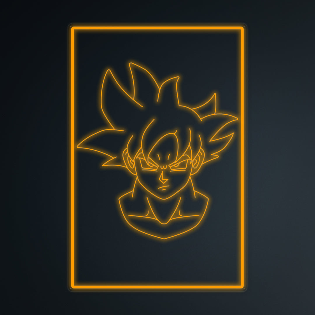 "Anime Goku Ultra Instinct" Miniatuur Neonbord