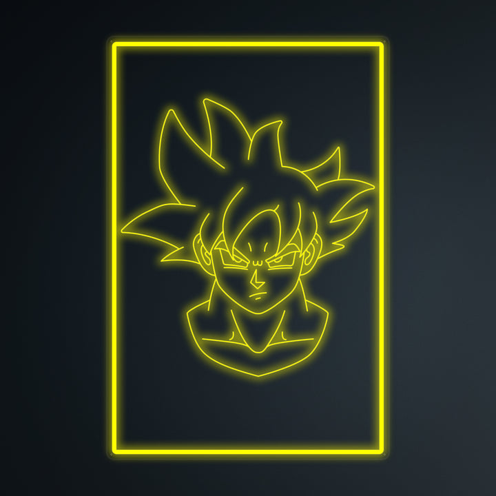 "Anime Goku Ultra Instinct" Miniatuur Neonbord