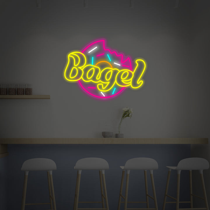 "Bagel Voor Bakkerij Taartenwinkel" Neon Verlichting