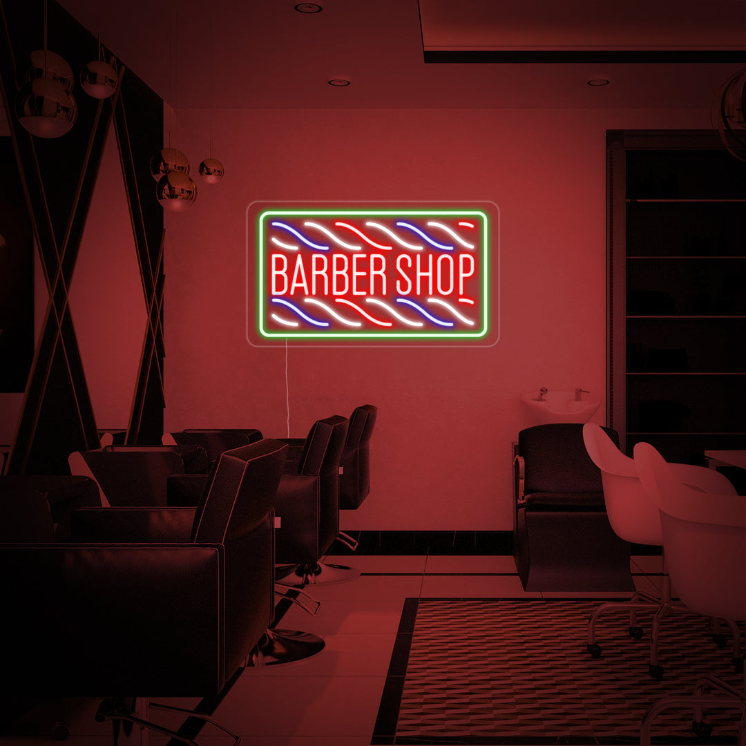 "Kapsel, Barber Shop" Neon Verlichting