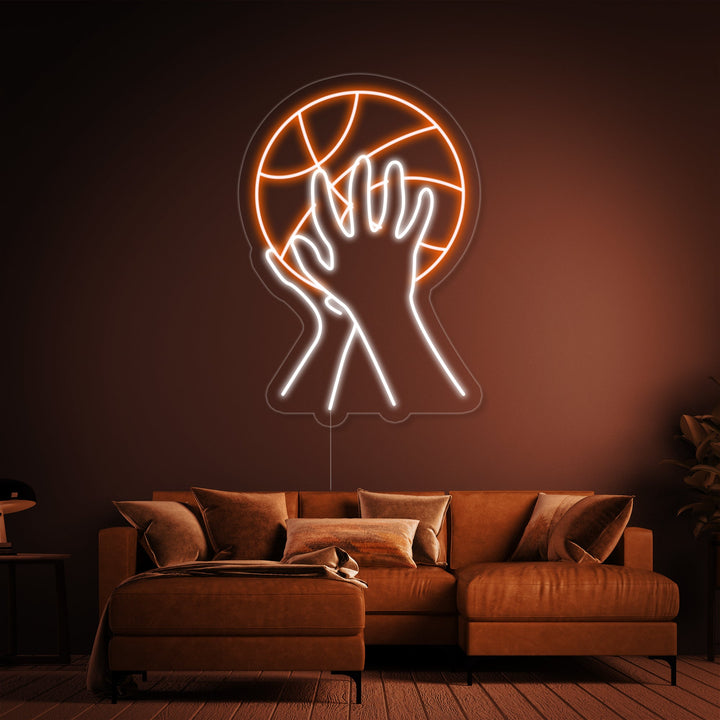 "Basketbal Schieten" Neon Verlichting