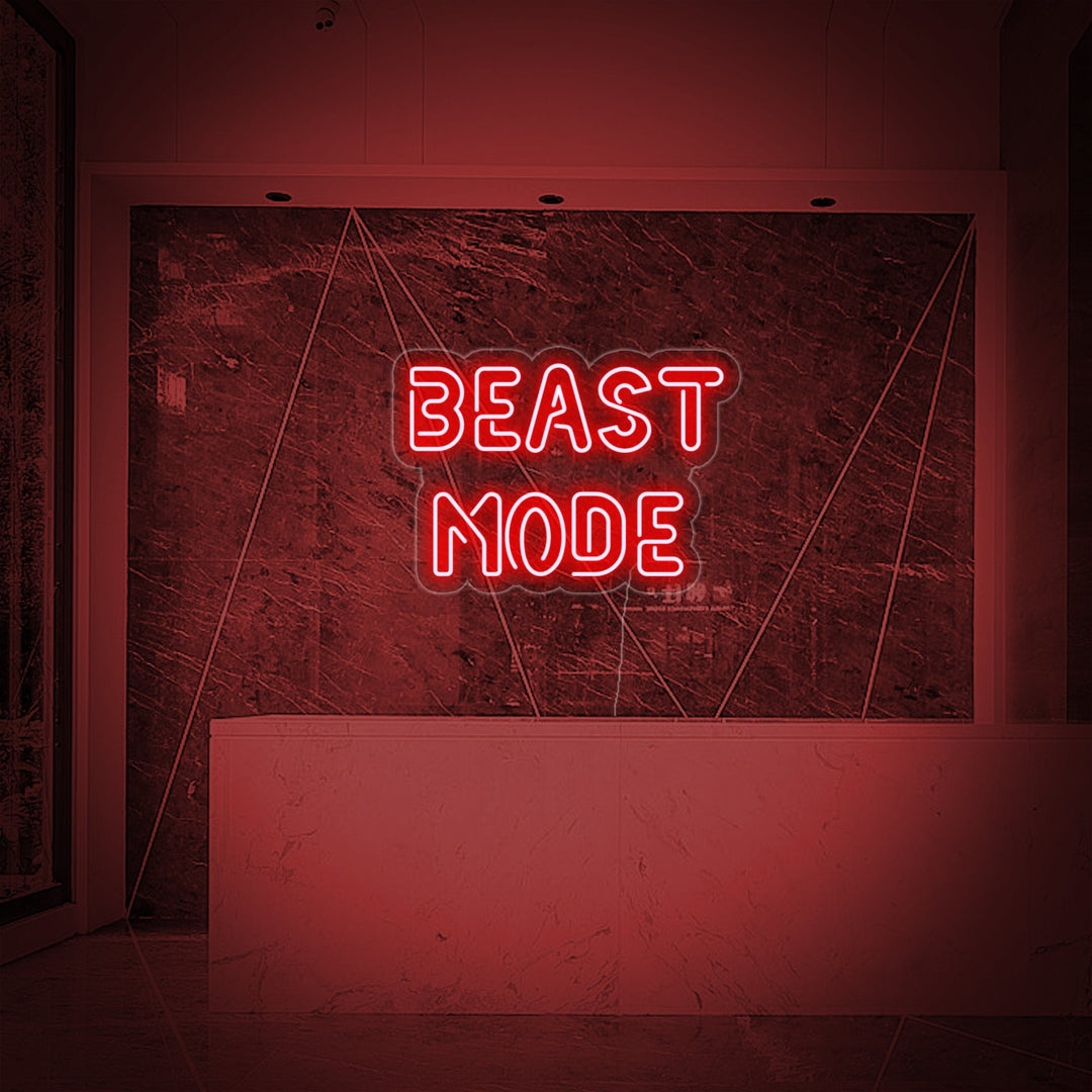 "Beast Mode, Gym Decor, Gym Quotes, Fitness Quotes, Workout Quotes" Neon Verlichting