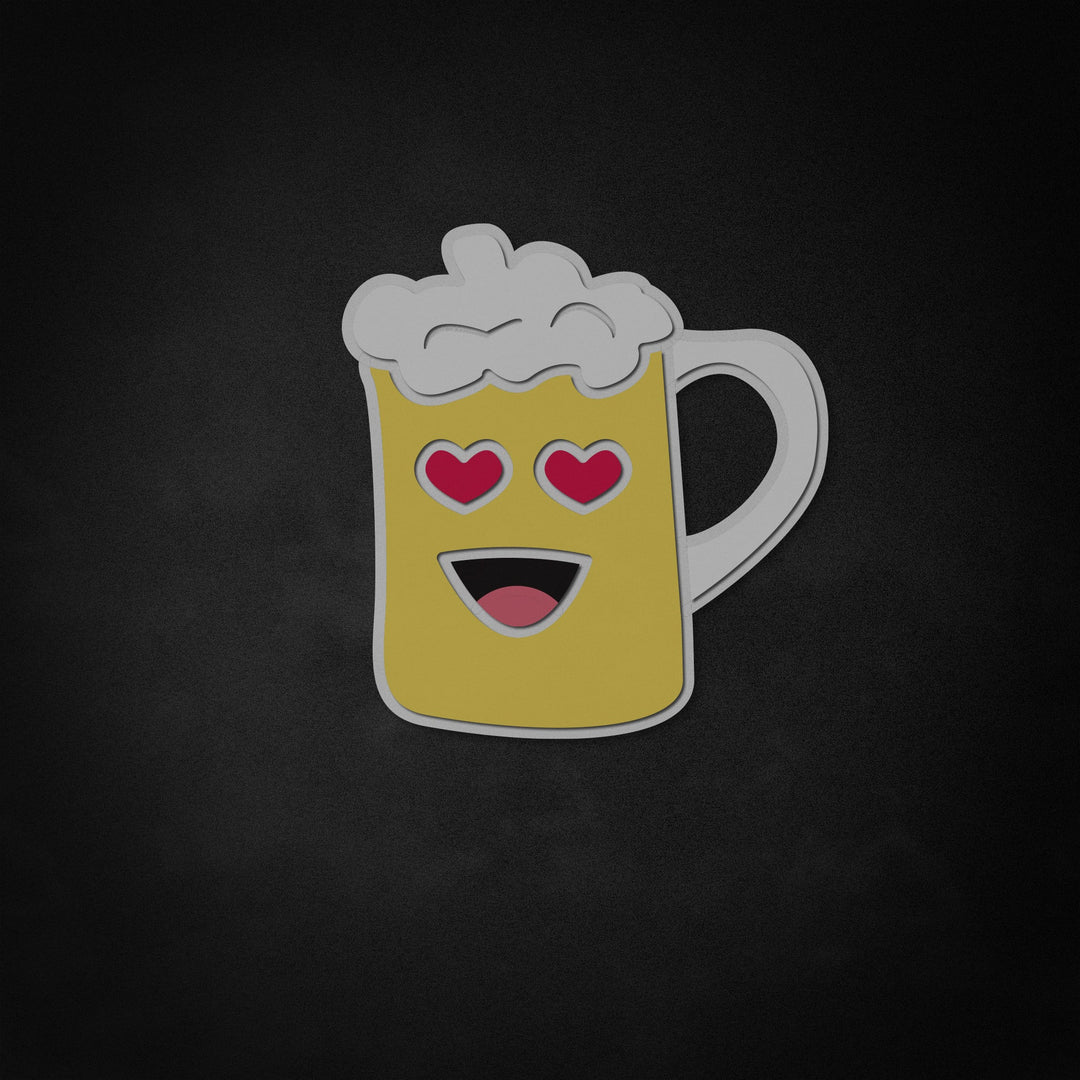 "Bierglazen mok, bar pub decor" Neon Like
