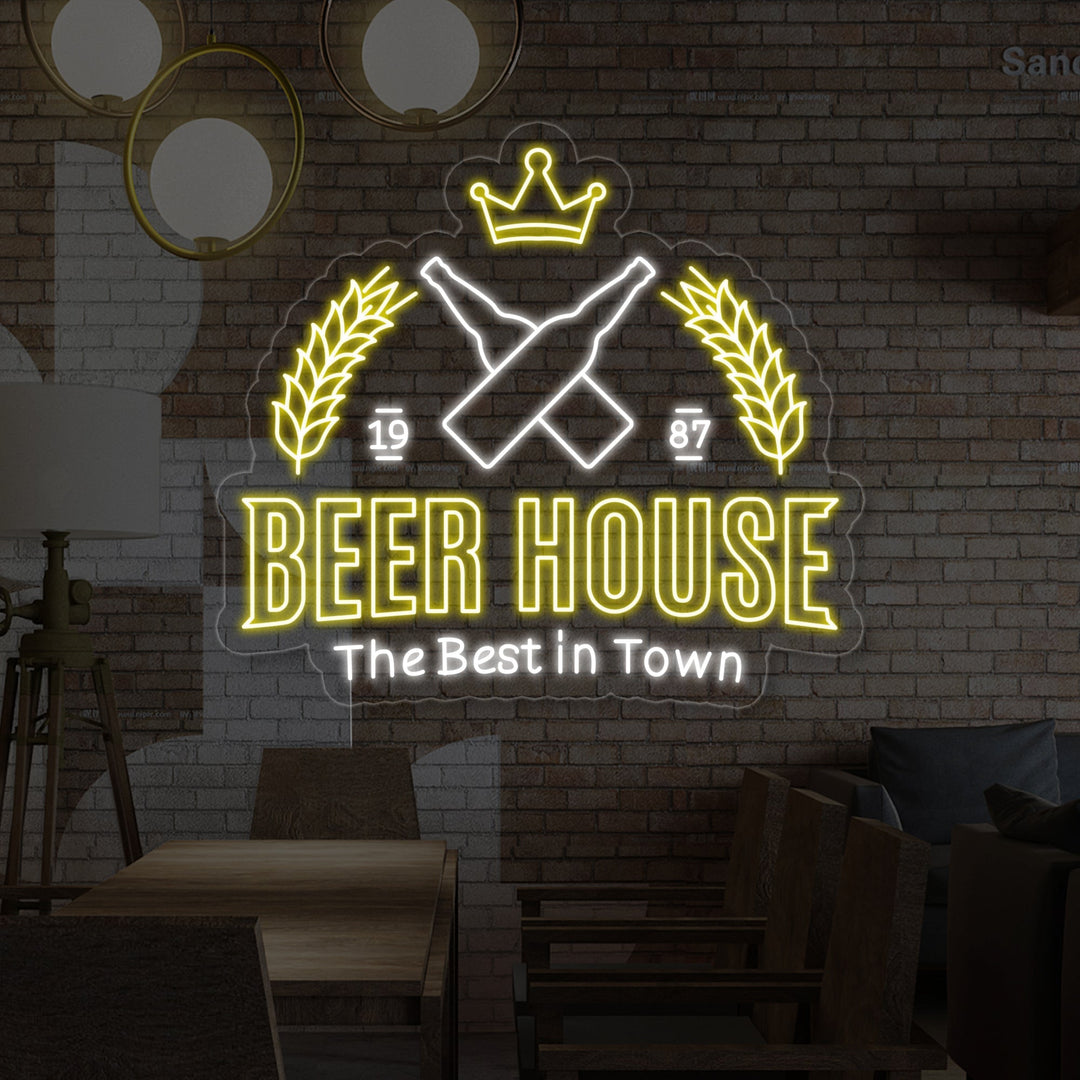 "Beer House The Best In Town" Neon Verlichting