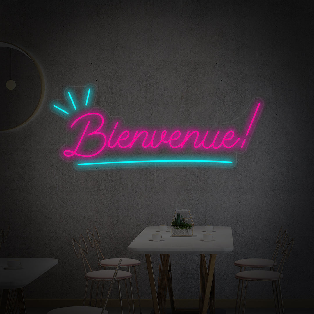 "Bienvenue" Neon Verlichting