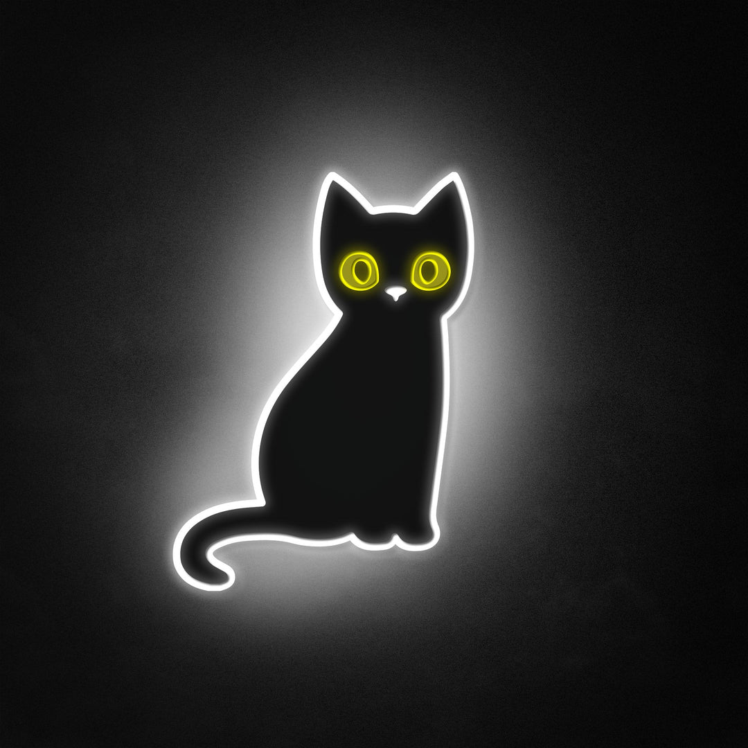 "Zwarte kat, Halloween -decor" Neon Like