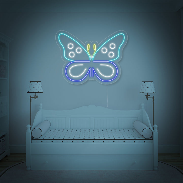 "Blauwe Vlinder" Neon Verlichting