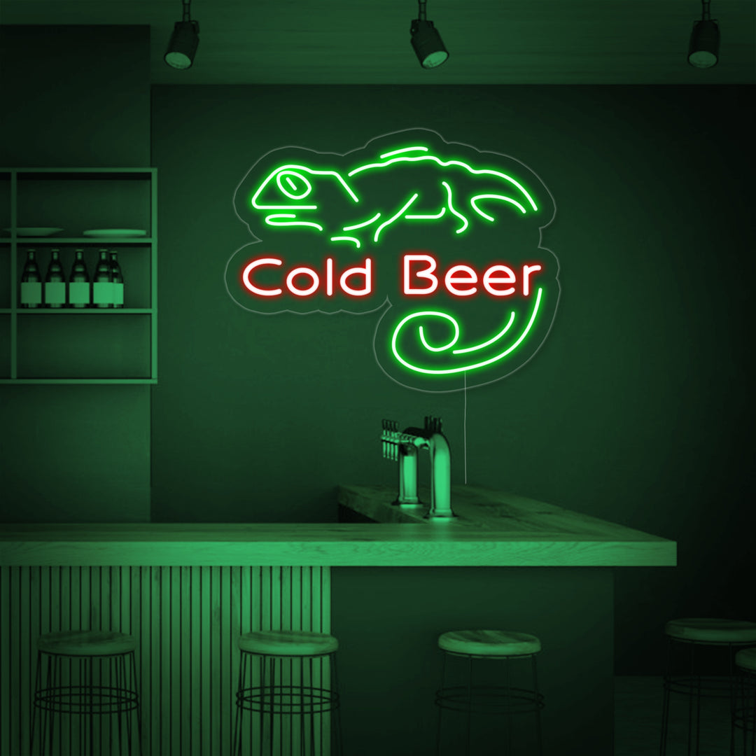 "Cold Beer Bar, Bar" Neon Verlichting