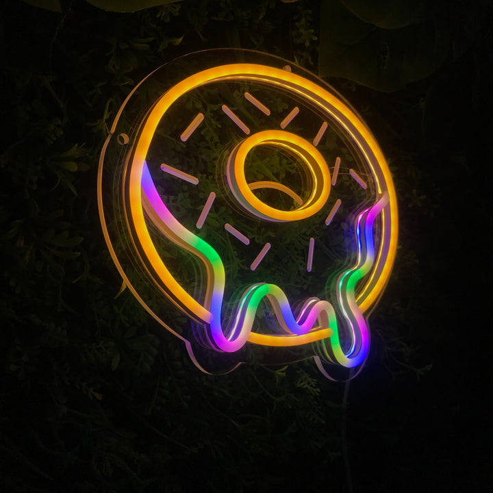 "Kleurrijke Donut" Mini Neon Verlichting