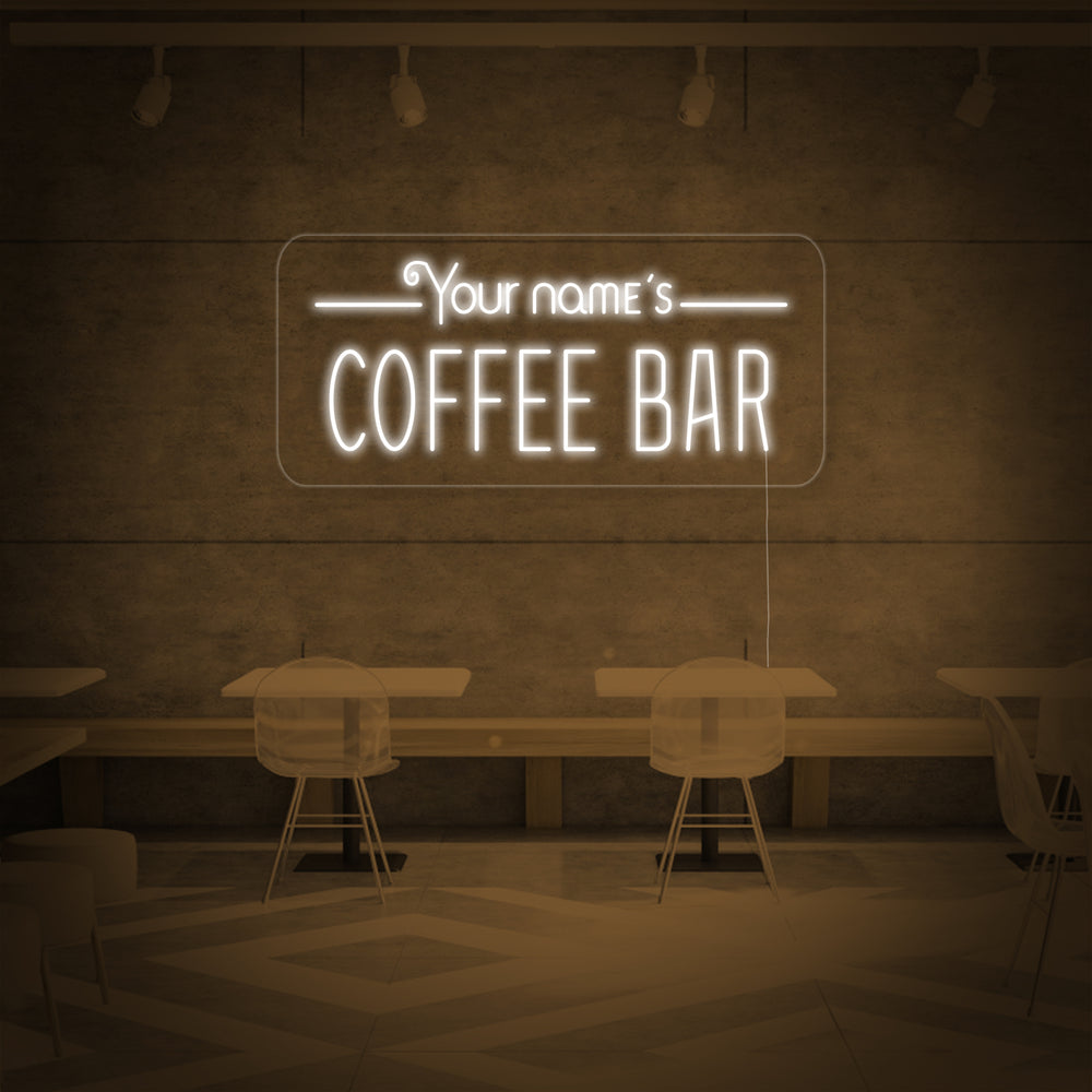 Your Name’s COFFEE BAR witte LED neon tekstbord