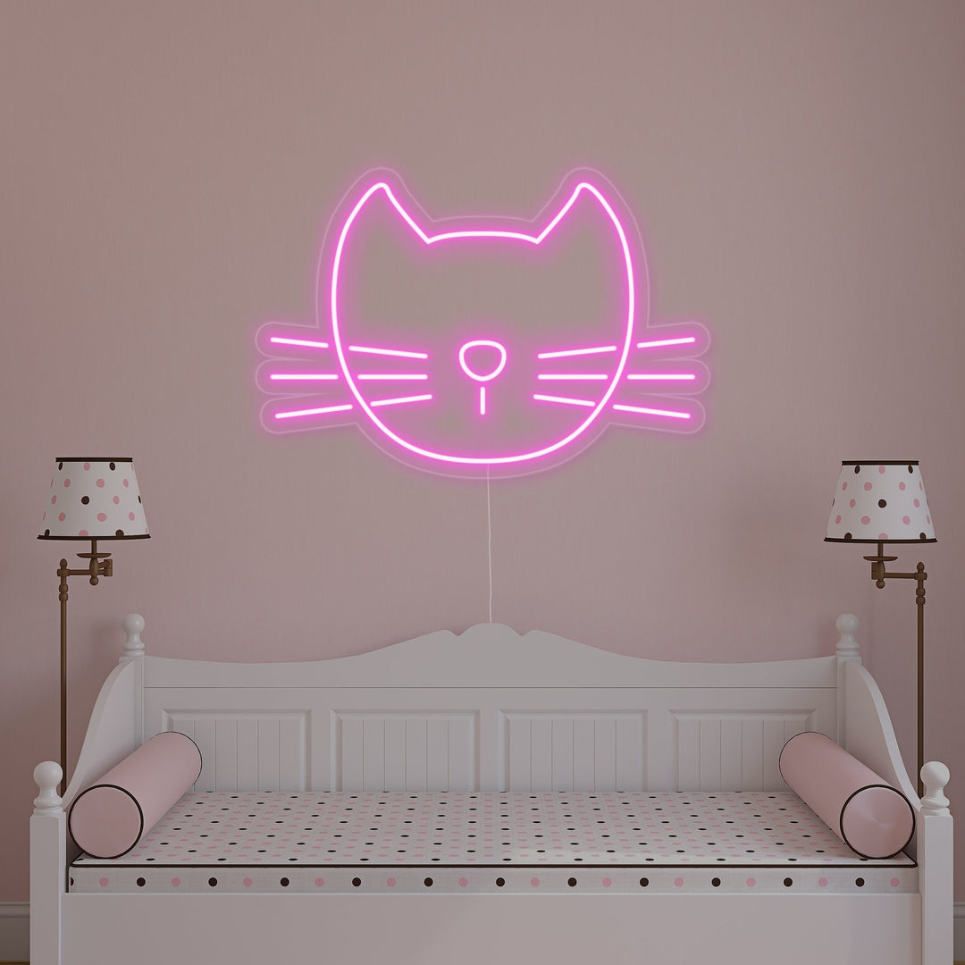 "Schattige roze kat" Neon Verlichting