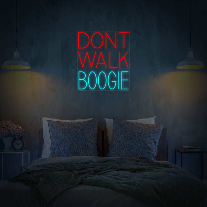 "Dont Walk Boogie Vinylmuziek" Neon Verlichting