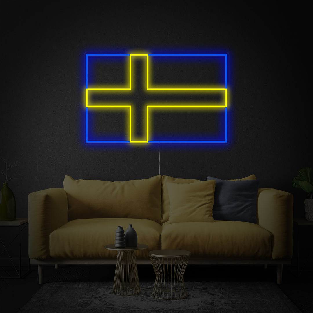 "Vlag Van Zweden" Neon Verlichting