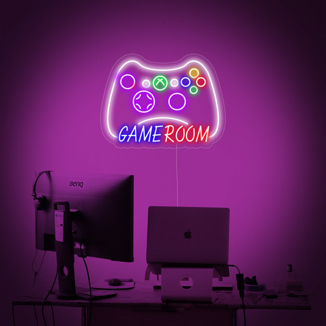 "Game Room, Spelmuurdecoratie" Neon Verlichting