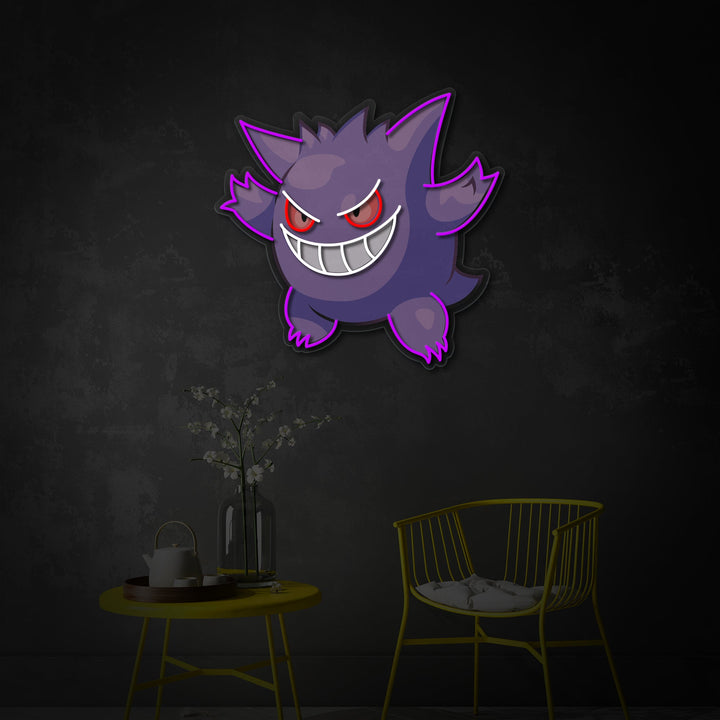"Gengar, speldecor" UV-geprint LED-neonbord