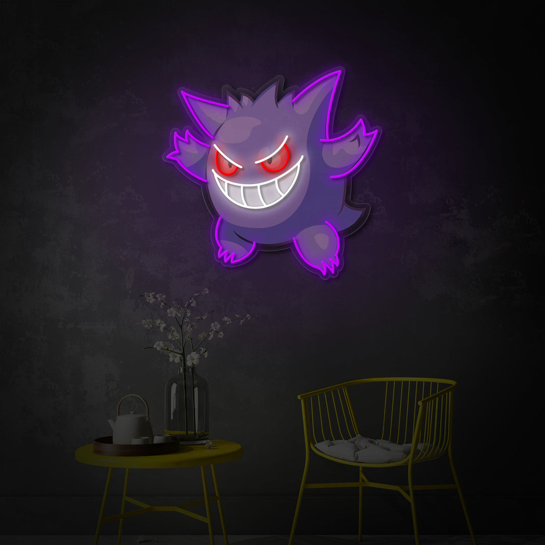 "Gengar, speldecor" UV-geprint LED-neonbord
