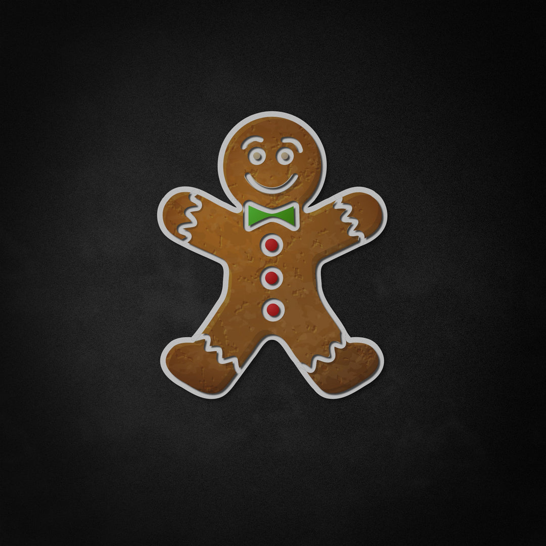 "Gingerbread Man Cookie, vakantiedecor" Neon Like