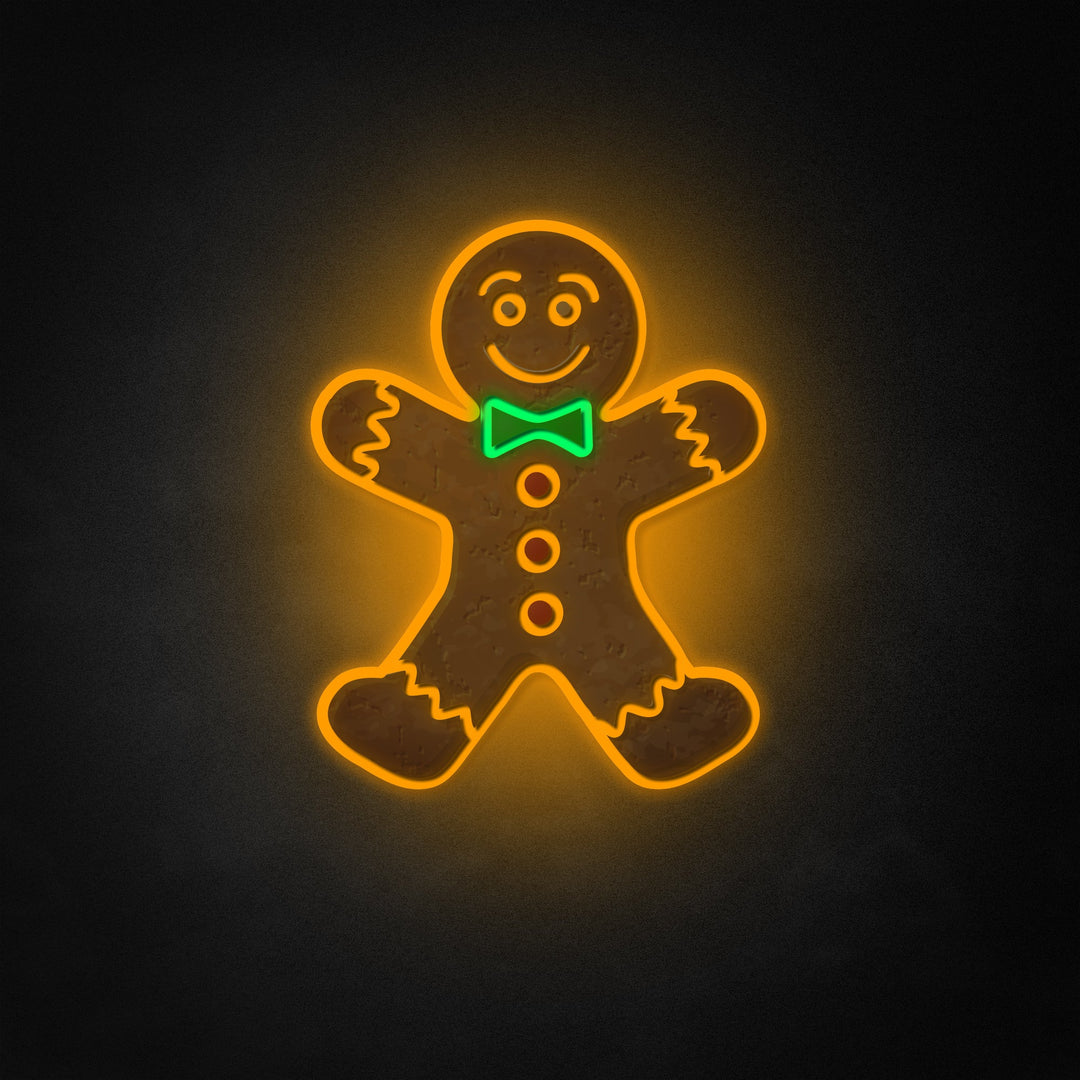 "Gingerbread Man Cookie, vakantiedecor" Neon Like