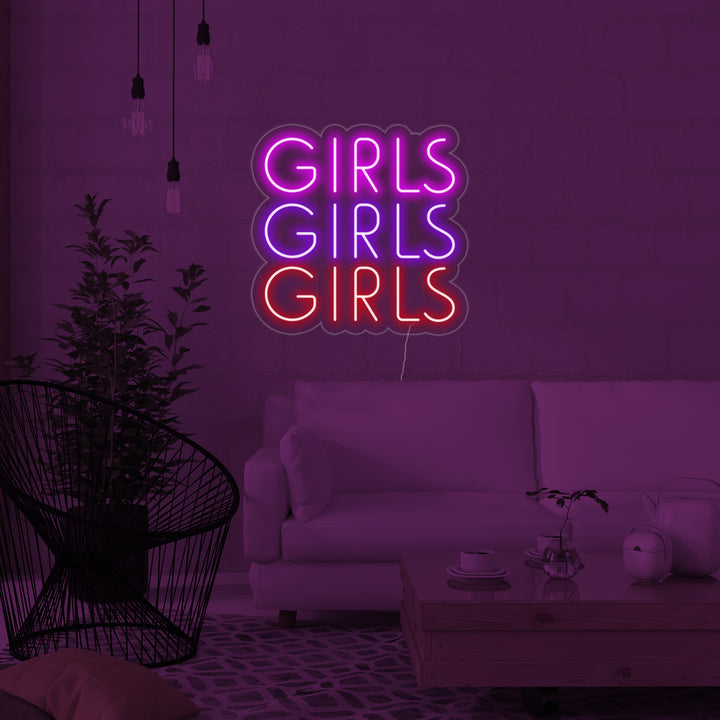 "Girls Girls Girls" Neon Verlichting