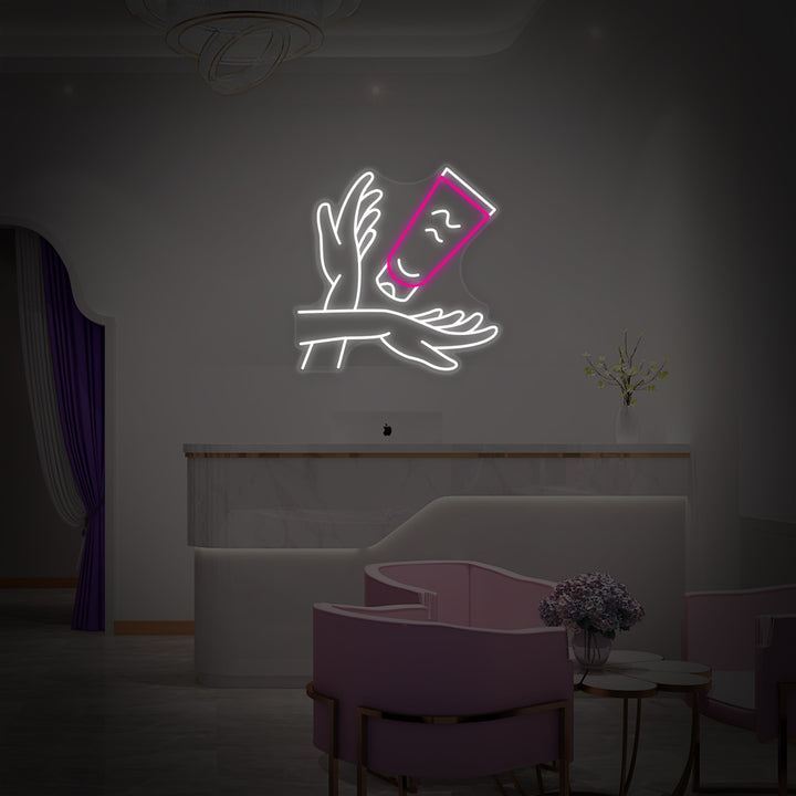 "Handverzorging" Neon Verlichting