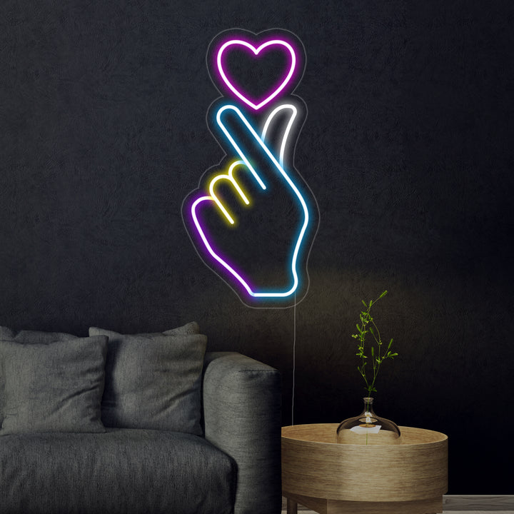 "Hand Hart" Neon Verlichting