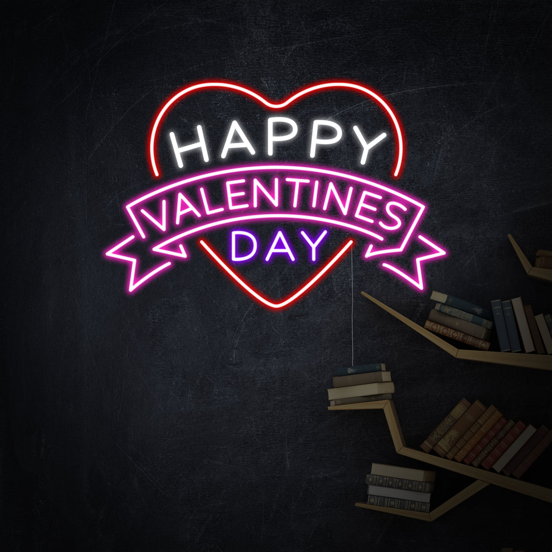 "Happy Valentines Day" Neon Verlichting