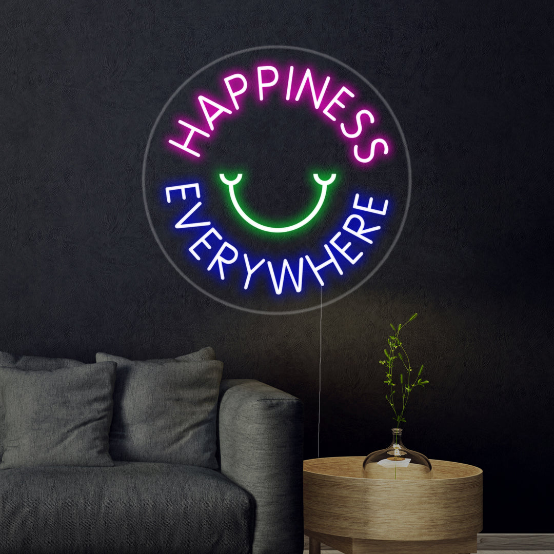 "Happyness Everywhere" Neon Verlichting