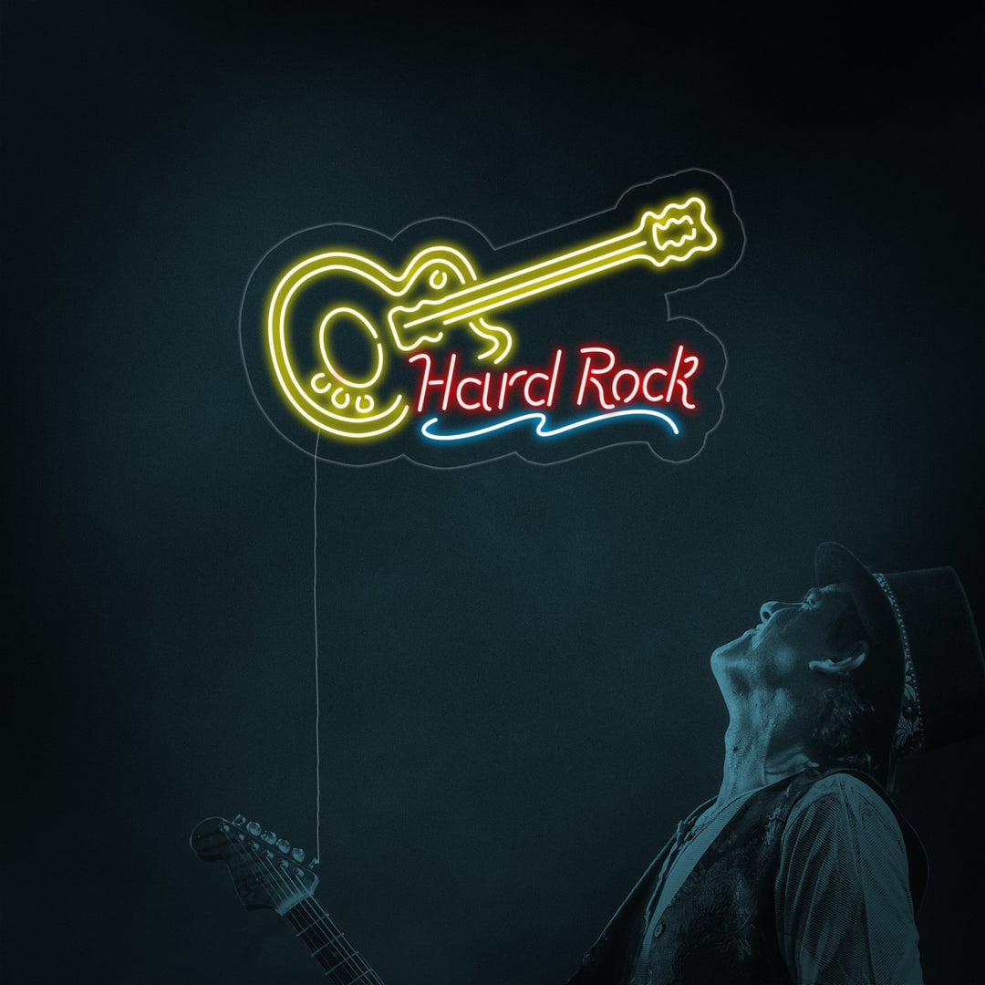 "Hard Rock, Muziek, Gitaar" Neon Verlichting