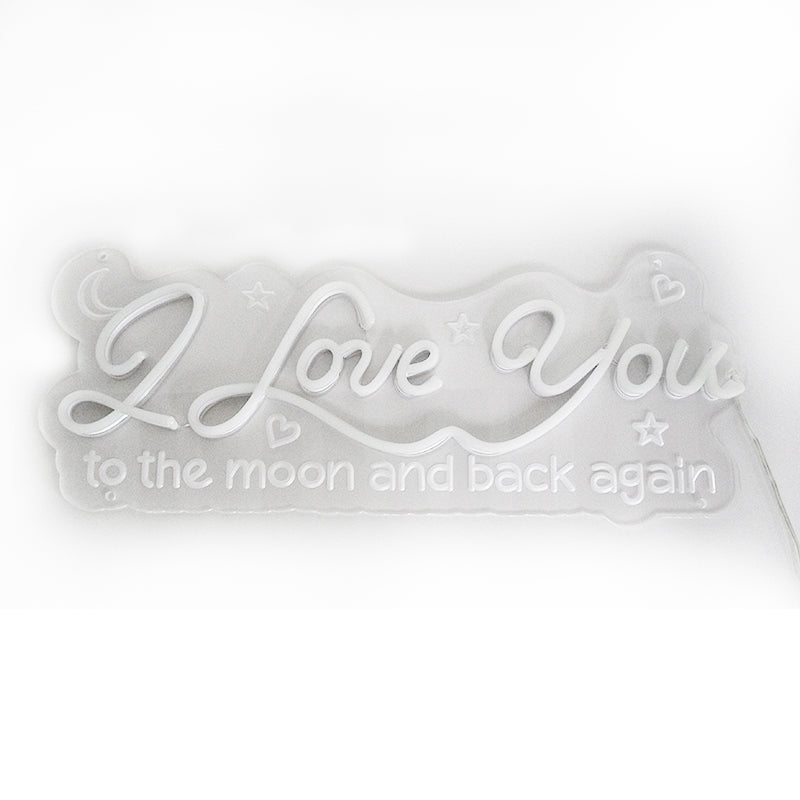 "I Love You To The Moon And Back Again" Mini Neon Verlichting