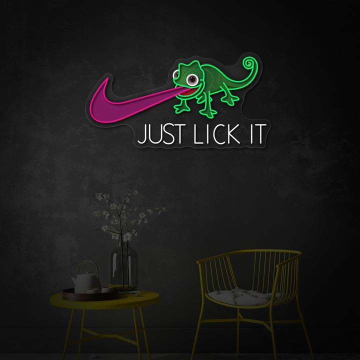 "Just Lick It" UV-geprint LED-neonbord