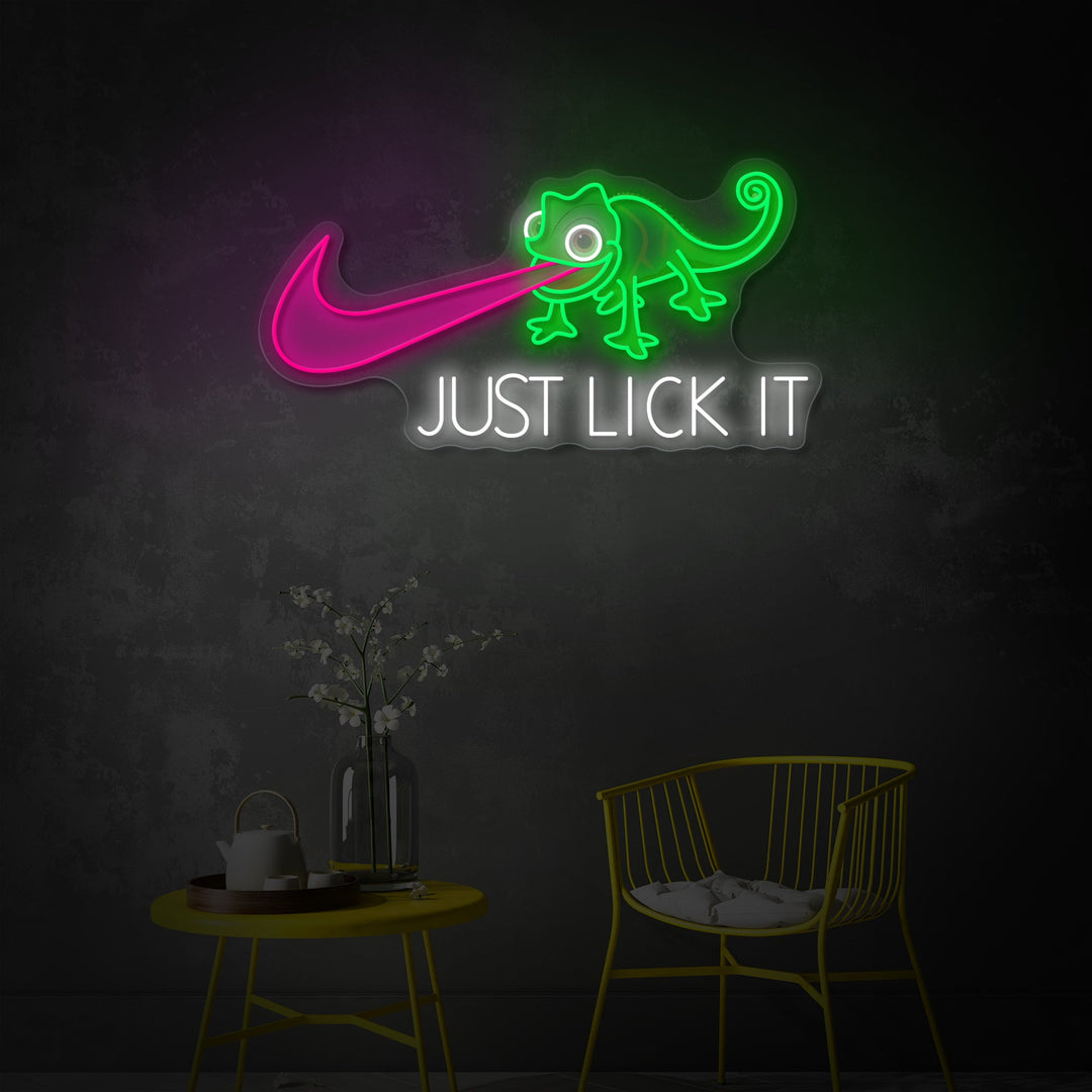 "Just Lick It" UV-geprint LED-neonbord