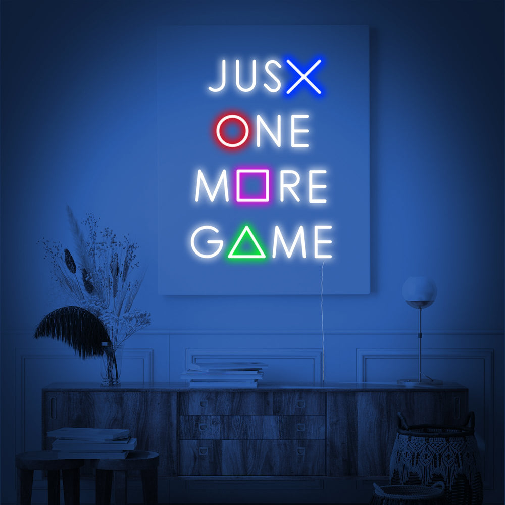 Just One More Game tekst LED neon