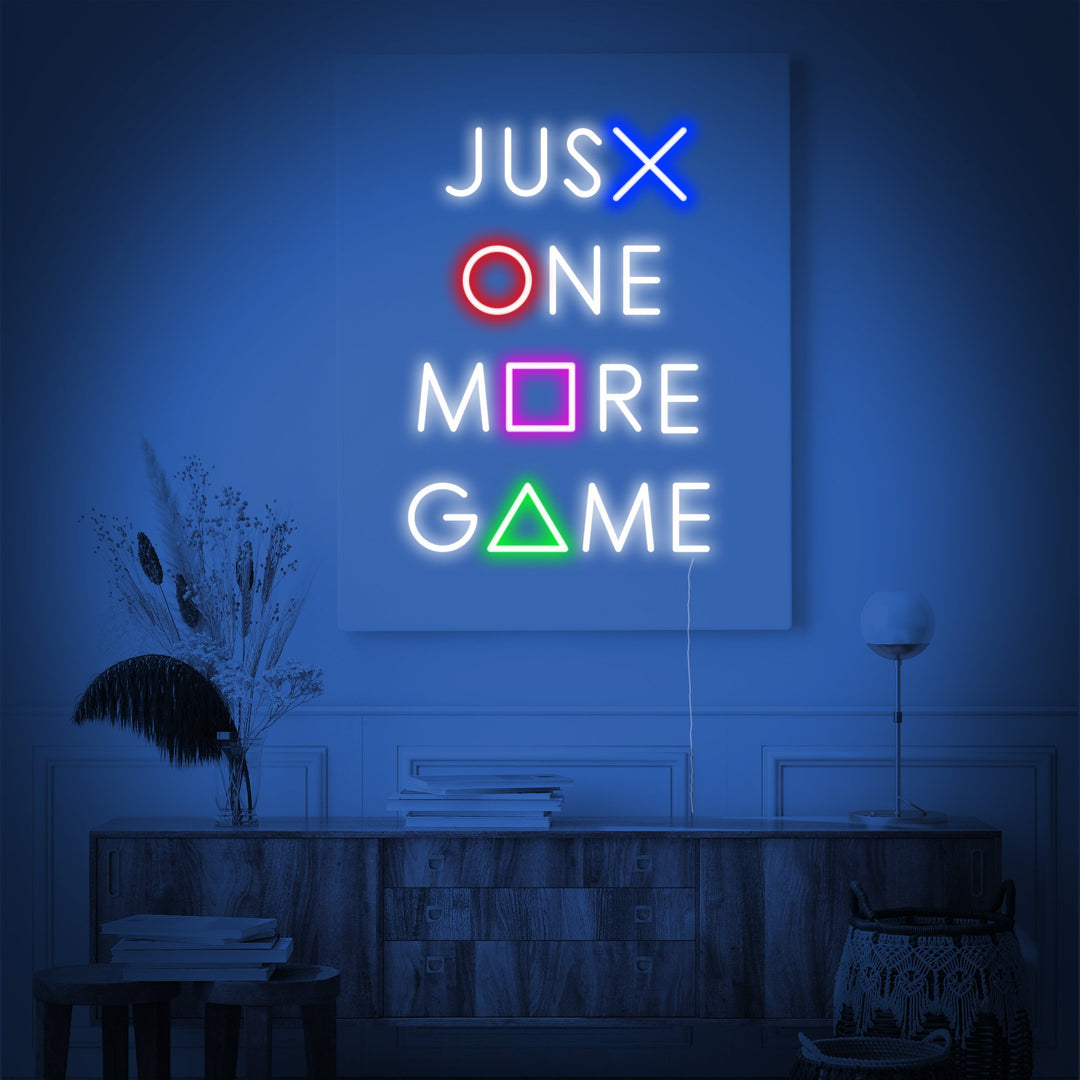 "Just One More Game, Gaming Decoratie" Neon Verlichting