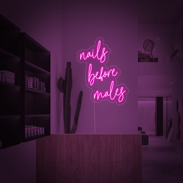 "Nails Before Males" Neon Verlichting