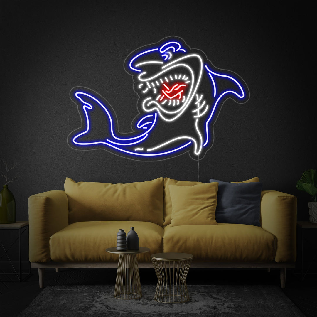 "Haai, Zeedieren, Haaiensoorten" Neon Verlichting