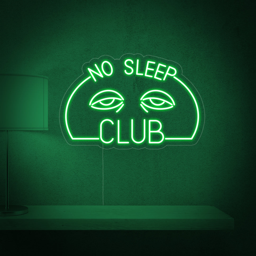 "No Sleep Club" Neon Verlichting