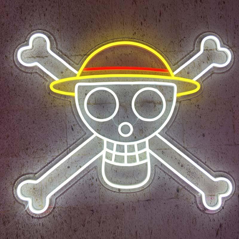 One Piece skull logo LED neon