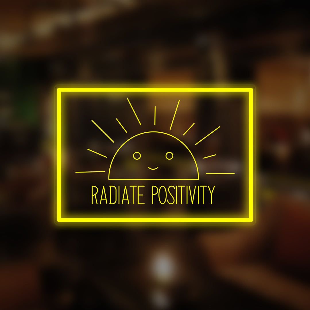 "Radiate Positivity" Miniatuur Neonbord