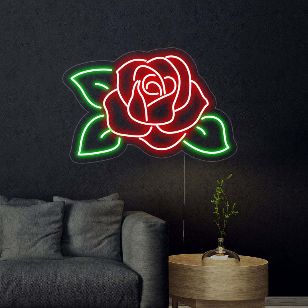 "Rozen, Bloemist, Bloemengeschenken" Neon Verlichting