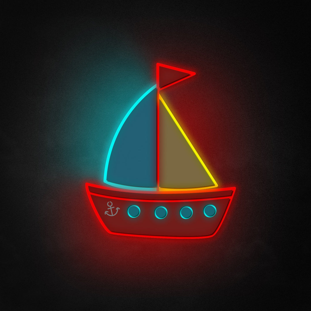 "Zeilboot" Neon Like