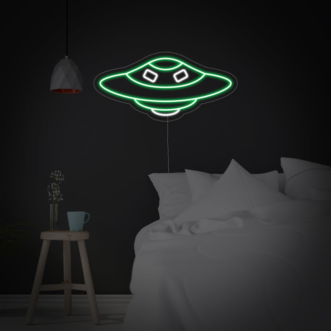 "Ruimteschip UFO" Neon Verlichting