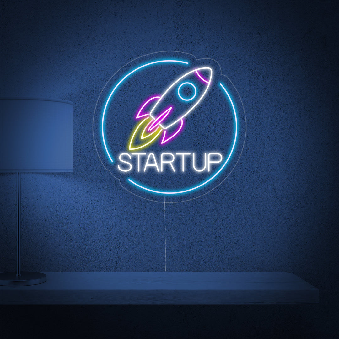 "Startup, Raket" Neon Verlichting