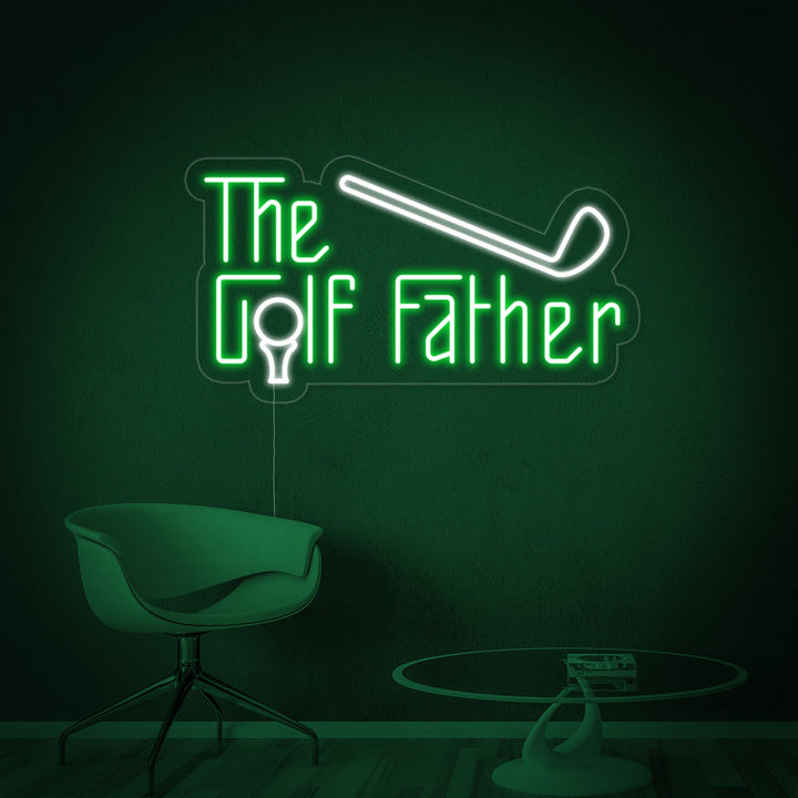 The Golf Father groene LED neon tekstbord