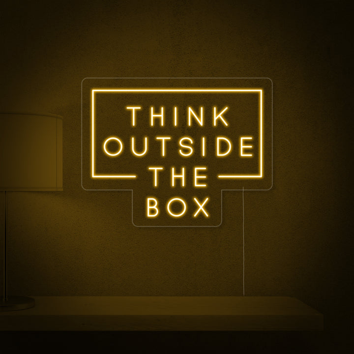 "Think Outside The Box" Neon Verlichting