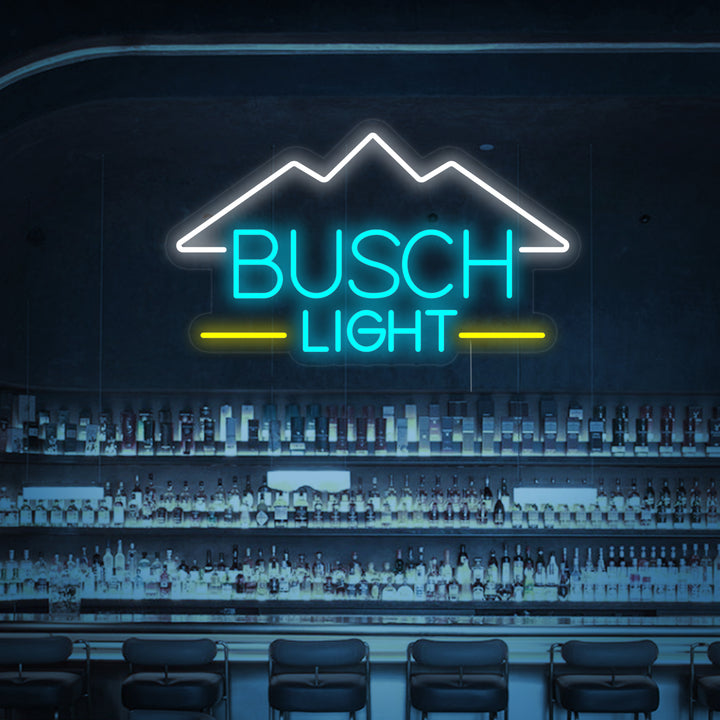 "Vintage Busch Light Bierbar" Neon Verlichting