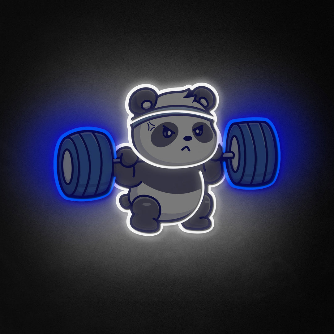 "Schattige Panda die halter, sportschool, fitness opheft" Neon Like